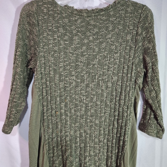 INDIGO THREADS CO. OLIVE GREEN SWEATER LINED SHIRT SIZE MEDIUM - Picture 5 of 11